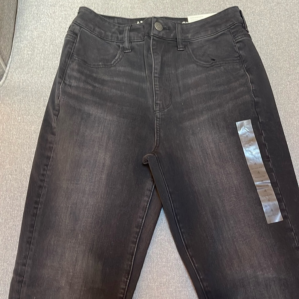 American Eagle Super Stretch Black Highest Rise Jeggings new with tags - size 4